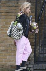 HELAN BONHAM CARTER Riding a Bike Out in North London 03/11/2017
