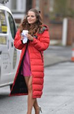 HELEN FLANAGAN and BROOK VINCENT on the Set of Coronation Street in Manchester 03/08/2017
