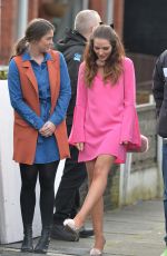 HELEN FLANAGAN and BROOK VINCENT on the Set of Coronation Street in Manchester 03/08/2017