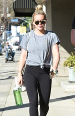 HILARY DUFF Arrives at a Gym in Los Angeles 03/11/2017