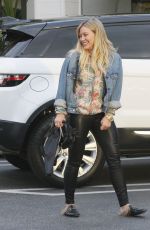 HILARY DUFF Leaves a Restaurant in Beverly Hills 03/26/2017