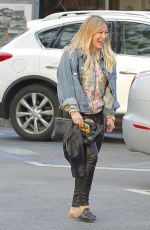 HILARY DUFF Leaves a Restaurant in Beverly Hills 03/26/2017
