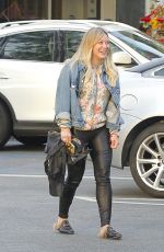 HILARY DUFF Leaves a Restaurant in Beverly Hills 03/26/2017