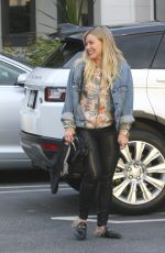 HILARY DUFF Leaves a Restaurant in Beverly Hills 03/26/2017