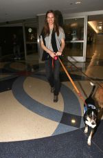 HILARY SWANK with Her Dogs at LAX AIrport in Los Angeles 03/07/2017