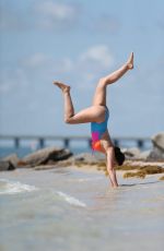 IMOGEN THOMAS in Swimsuit at a Beach in Miami 03/30/2017