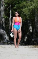 IMOGEN THOMAS in Swimsuit at a Beach in Miami 03/30/2017