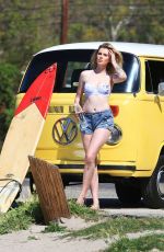 IRELAND BALDWIN in Bikini on the set for 138 Water Photoshoot in Malibu 03/27/2017