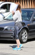ISLA FISHER Arrives at a Hair Salon in Los Angeles 03/30/2017
