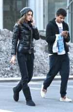 IZABEL GOULART Shopping with Her Brother in New York 03/23/2017
