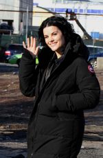 JAIMIE ALEXANDER on the Set of Blindspot in New York 03/06/2017
