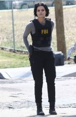 JAIMIE ALEXANDER on the Set of Blindspot, Season 2 in New York 03/29/2017