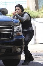 JAIMIE ALEXANDER on the Set of Blindspot, Season 2 in New York 03/29/2017