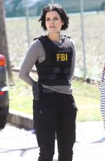 JAIMIE ALEXANDER on the Set of Blindspot, Season 2 in New York 03/29/2017