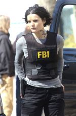 JAIMIE ALEXANDER on the Set of Blindspot, Season 2 in New York 03/29/2017