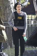 JAIMIE ALEXANDER on the Set of Blindspot, Season 2 in New York 03/29/2017