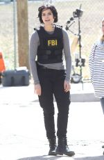 JAIMIE ALEXANDER on the Set of Blindspot, Season 2 in New York 03/29/2017