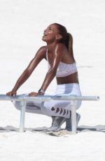 JASMINE TOOKES on the Set of Victoria