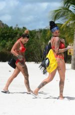 JEMMA LUCY and CHANTELLE CONNELLY in Bikinis at a Beach in Caribbean 03/18/2017