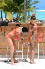 JEMMA LUCY and CHANTELLE CONNELLY in Bikinis at a Beach in Caribbean 03/18/2017