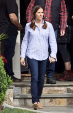 JENNIFER GARNER on the Set of Simon vs. The Homo Sapiens Agenda in Atlanta 03/23/2017