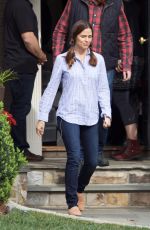 JENNIFER GARNER on the Set of Simon vs. The Homo Sapiens Agenda in Atlanta 03/23/2017