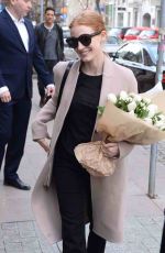 JESSICA CHASTAIN Arrives at Her Hotel in Warsaw 03/05/2017