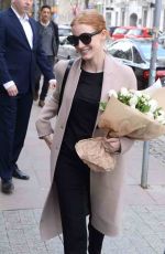 JESSICA CHASTAIN Arrives at Her Hotel in Warsaw 03/05/2017