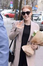 JESSICA CHASTAIN Arrives at Her Hotel in Warsaw 03/05/2017