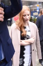JESSICA CHASTAIN Leaves Good Mornig TVN in Warsaw 03/05/2017