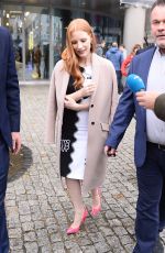 JESSICA CHASTAIN Leaves Good Mornig TVN in Warsaw 03/05/2017