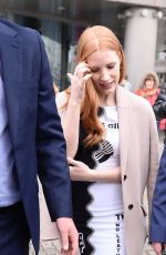 JESSICA CHASTAIN Leaves Good Mornig TVN in Warsaw 03/05/2017