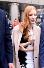 JESSICA CHASTAIN Leaves Good Mornig TVN in Warsaw 03/05/2017