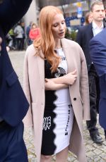 JESSICA CHASTAIN Leaves Good Mornig TVN in Warsaw 03/05/2017