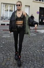 JOSEPHINE SKRIVER Arrives at Balmain Fashion Show in Paris 03/02/2017