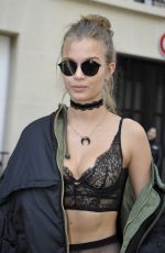 JOSEPHINE SKRIVER Arrives at Balmain Fashion Show in Paris 03/02/2017
