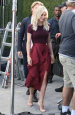 JULIANNE HOUGH on the Set of Extra in Hollywood 03/07/2017