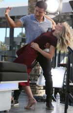 JULIANNE HOUGH on the Set of Extra in Hollywood 03/07/2017