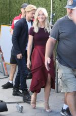JULIANNE HOUGH on the Set of Extra in Hollywood 03/07/2017