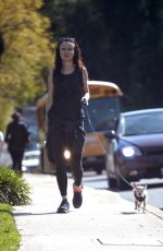 JULIETTE LEWIS Walks Her Dog Out in Brentwood 03/03/2017