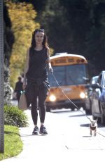JULIETTE LEWIS Walks Her Dog Out in Brentwood 03/03/2017