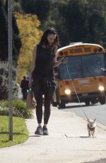 JULIETTE LEWIS Walks Her Dog Out in Brentwood 03/03/2017