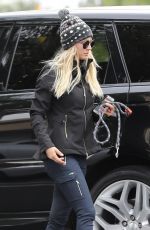 KALEY CUOCO Walks Her Dog Out in Woodland Hills 03/21/2017