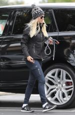 KALEY CUOCO Walks Her Dog Out in Woodland Hills 03/21/2017