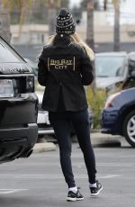KALEY CUOCO Walks Her Dog Out in Woodland Hills 03/21/2017