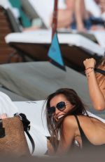 KARINA JELINAK in Swimsuit at a Beach in Miami 03/27/2017