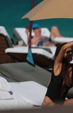 KARINA JELINAK in Swimsuit at a Beach in Miami 03/27/2017