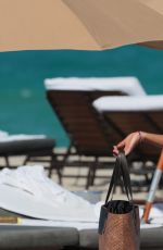 KARINA JELINAK in Swimsuit at a Beach in Miami 03/27/2017