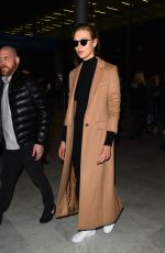 KARLIE KLOSS Arrives at CDG Airport in Paris 03/01/2017