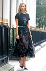 KARLIE KLOSS Heading to Christian Dior Fashion Show in Paris 03/03/2017